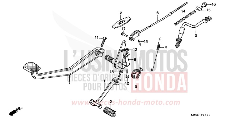 PEDAL von CB Two Fifty MONZA RED (R110) von 1994